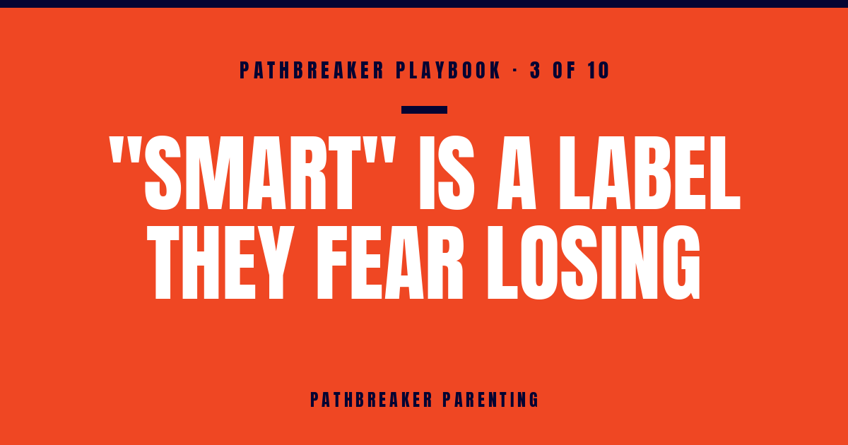 The Pathbreaker Playbook, Part 3: 'Smart' Is a Label They Fear Losing — Pathbreaker Parenting