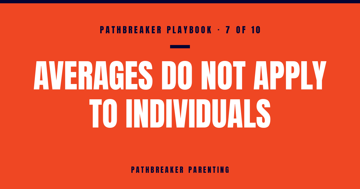 The Pathbreaker Playbook, Part 7: Averages Do Not Apply to Individuals — Pathbreaker Parenting